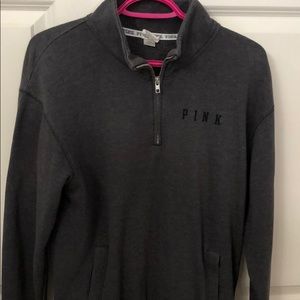 VS Pink grey quarter-zip